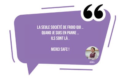 Avis d'un client sur la société de climatisation SAFC