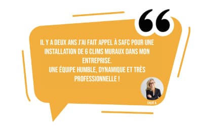 Avis d'un client sur la société de climatisation SAFC