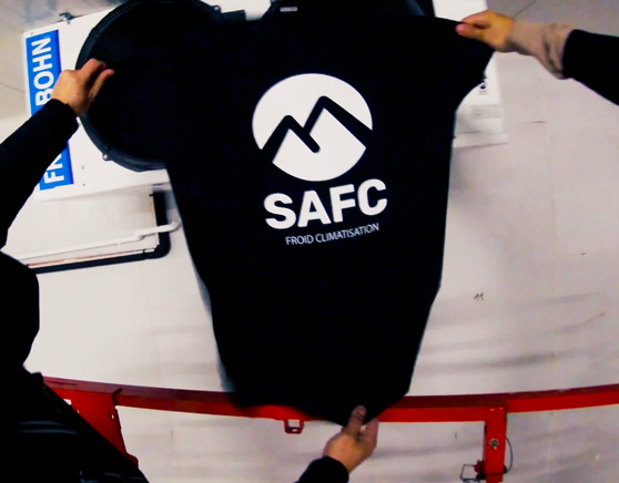 T-shirt d'une société de climatisation SAFC